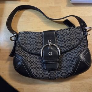 Black and Gray Designer Shoulder Bag
